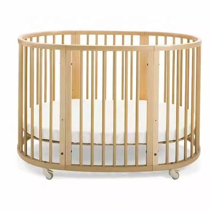 Baby Nursery Furniture Sets - Convertible 3 In 1 Oval Shaped