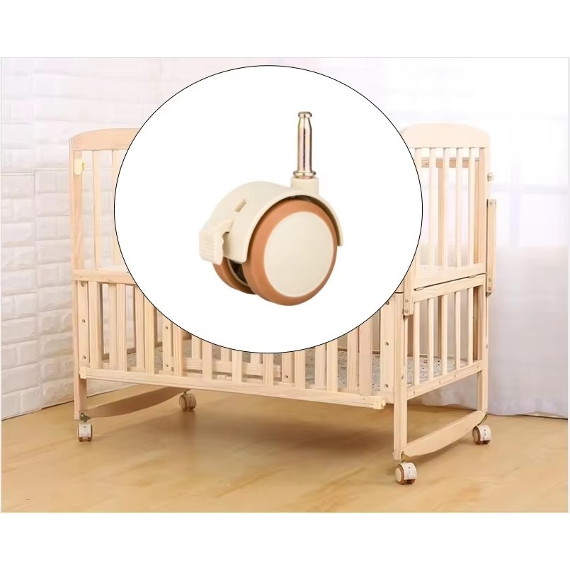 Baby Nursery Trolley - 2/4Pcs 2'' Furniture Crib Swivel Casters