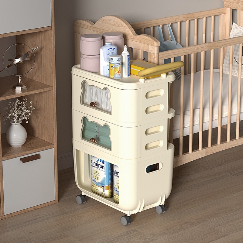 Baby Nursery Cart - Multi-Purpose Living Room Storage Organizer Baby