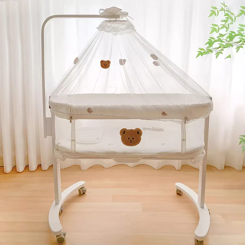 Baby Nursery Trolley - Adjustable Newborn Bassinet with Wheels Portable