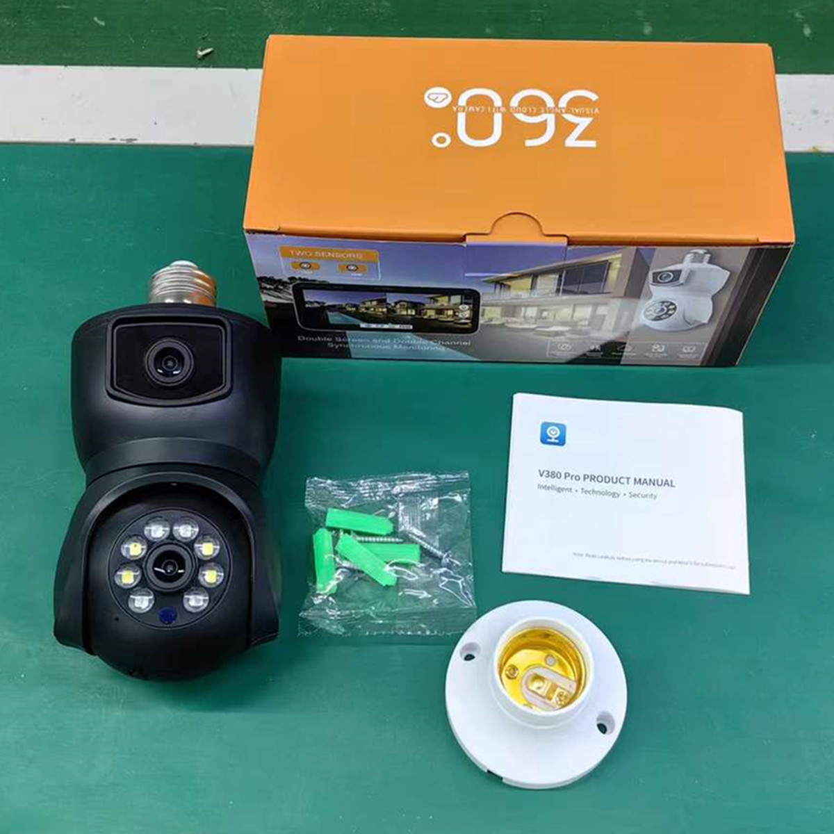 4MP  V380/iCam365 APP Dual Len - Baby Monitor Split Screen review and price