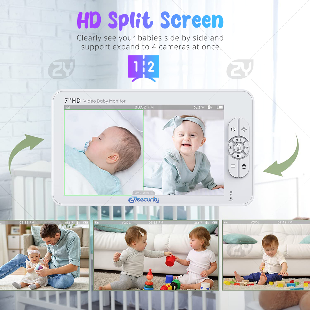 7.0 inch Video Baby Monitor HD - Baby Monitor Split Screen review and price