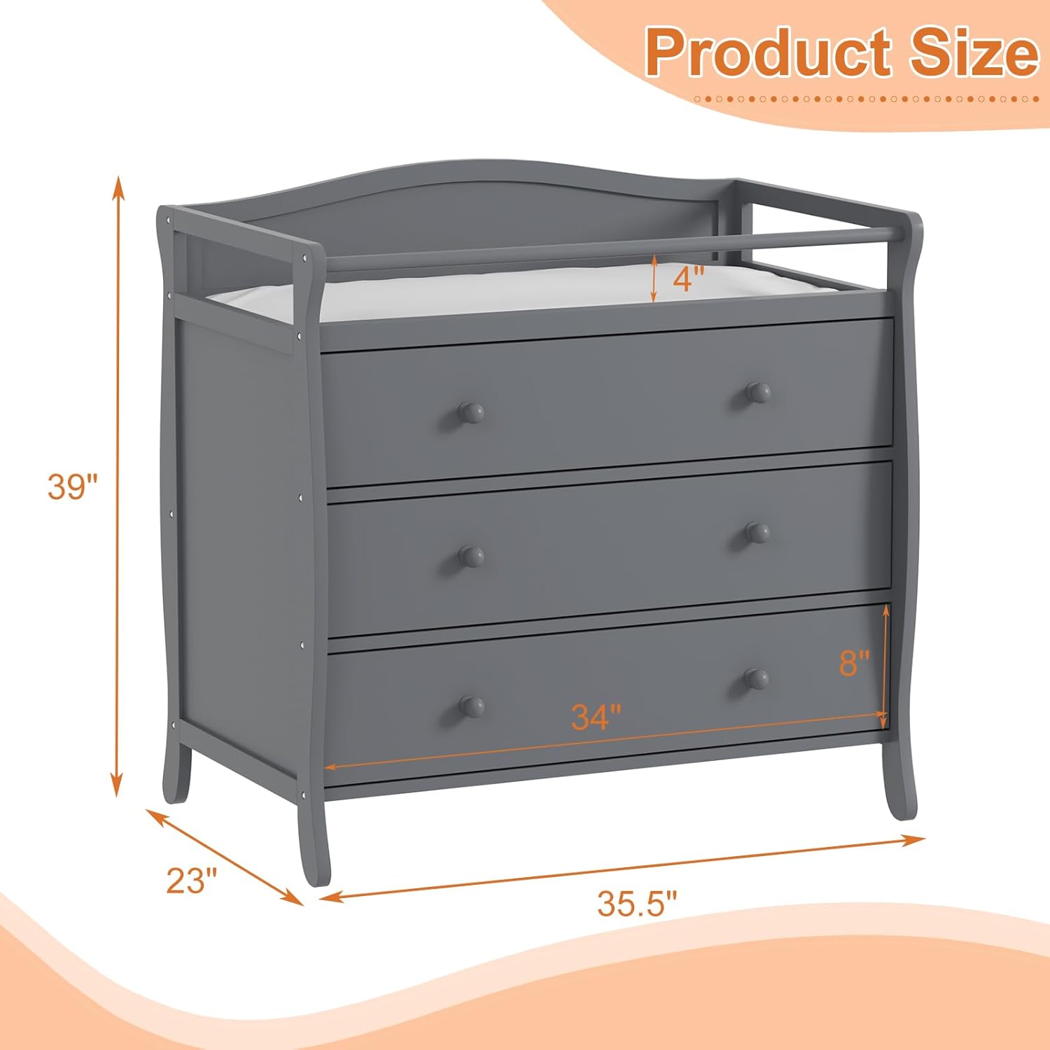 3 Drawers Baby Changing Table  - Baby Nursery Table review and price