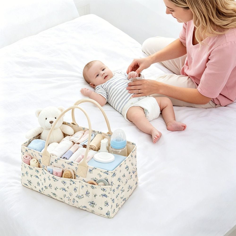 Floral Baby Diaper Caddy Organ - Baby Nursery Essentials review and price