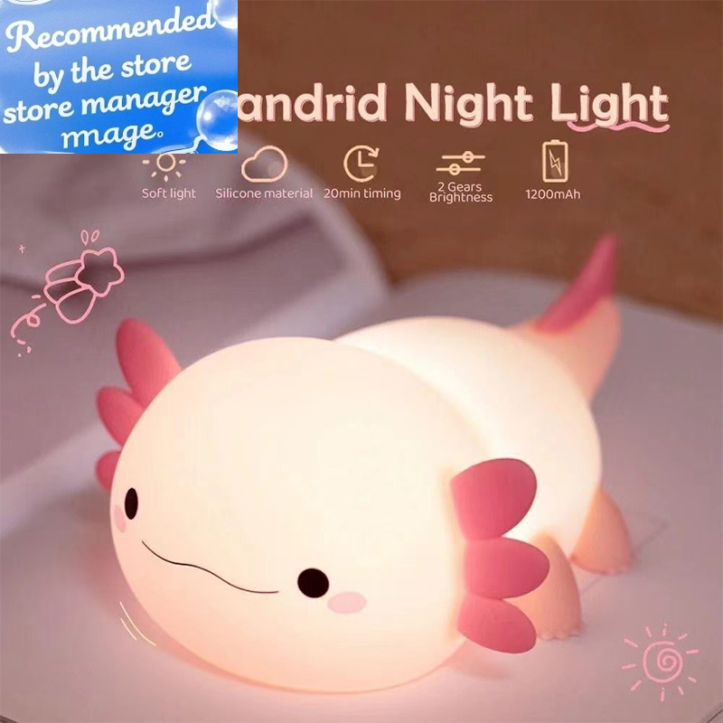 Cute Axolotl Night Light Silic - Baby Nursery Table review and price