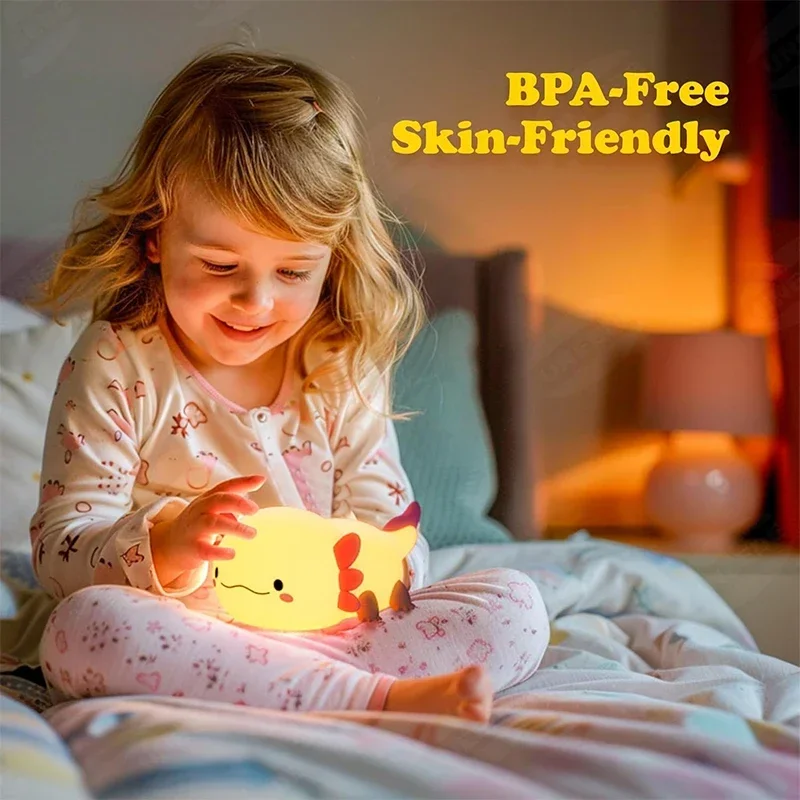 Cute Axolotl Night Light Silic - Baby Nursery Table review and price