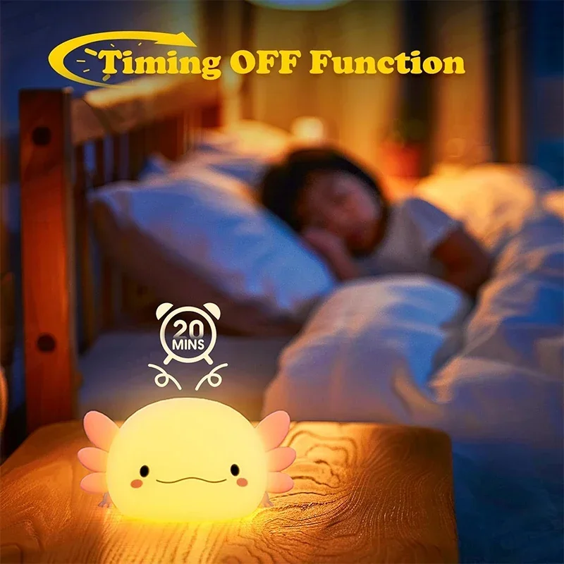 Cute Axolotl Night Light Silic - Baby Nursery Table review and price