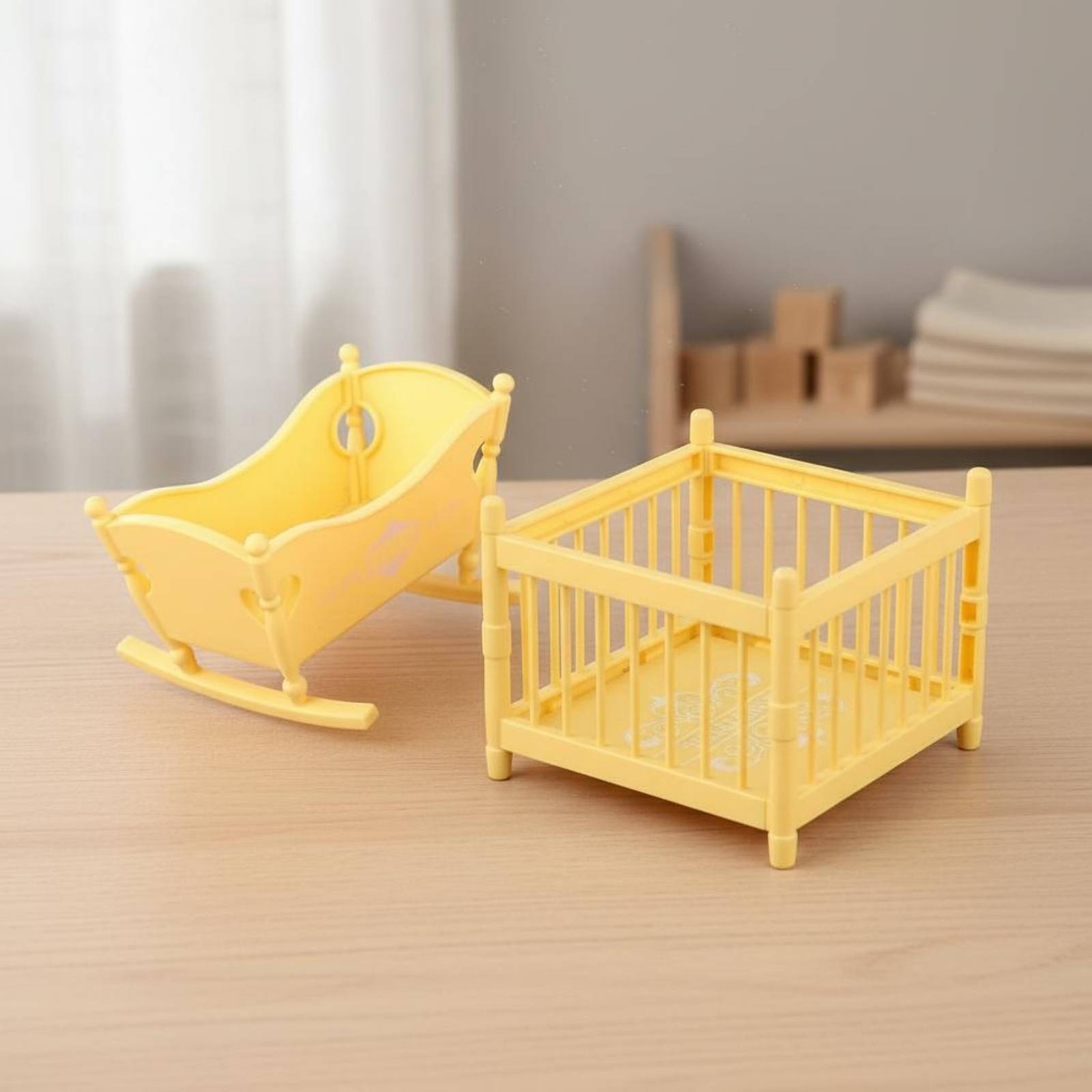 2 Pieces Miniature Cradle and  - Baby Nursery Furniture Sets review and price