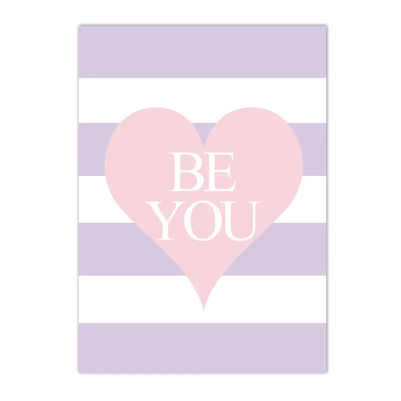 Pink Unicorn Rainbow Love Hear - Baby Nursery Quotes Wall Art review and price