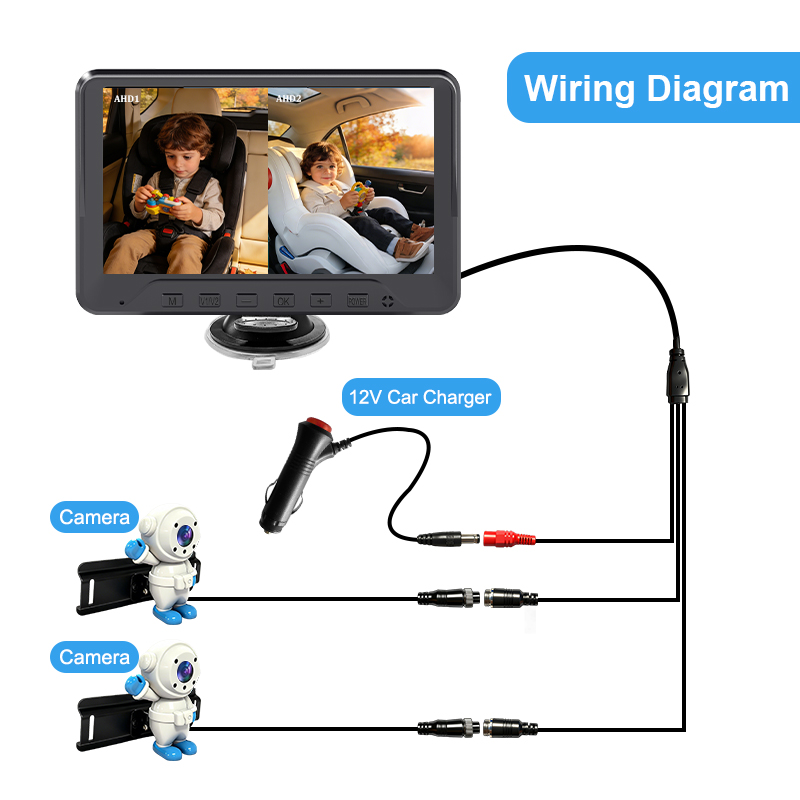 Plug & Play Baby Car Camera fo - Baby Monitor Split Screen review and price