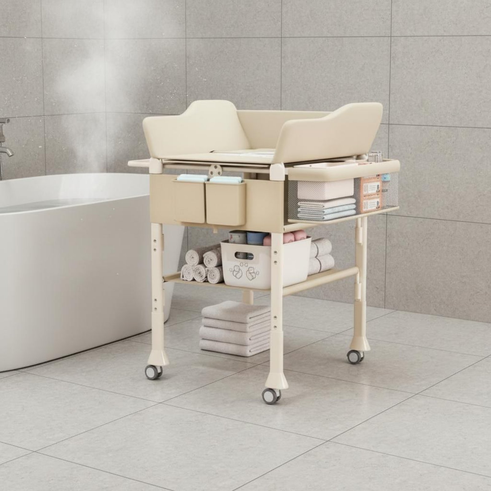 Baby Bath Changing Table Combo - Baby Nursery Table review and price