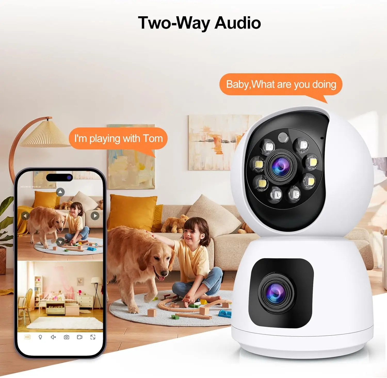 Tuya  4K 8MP HD WiFi Camera In - Baby Monitor Split Screen review and price