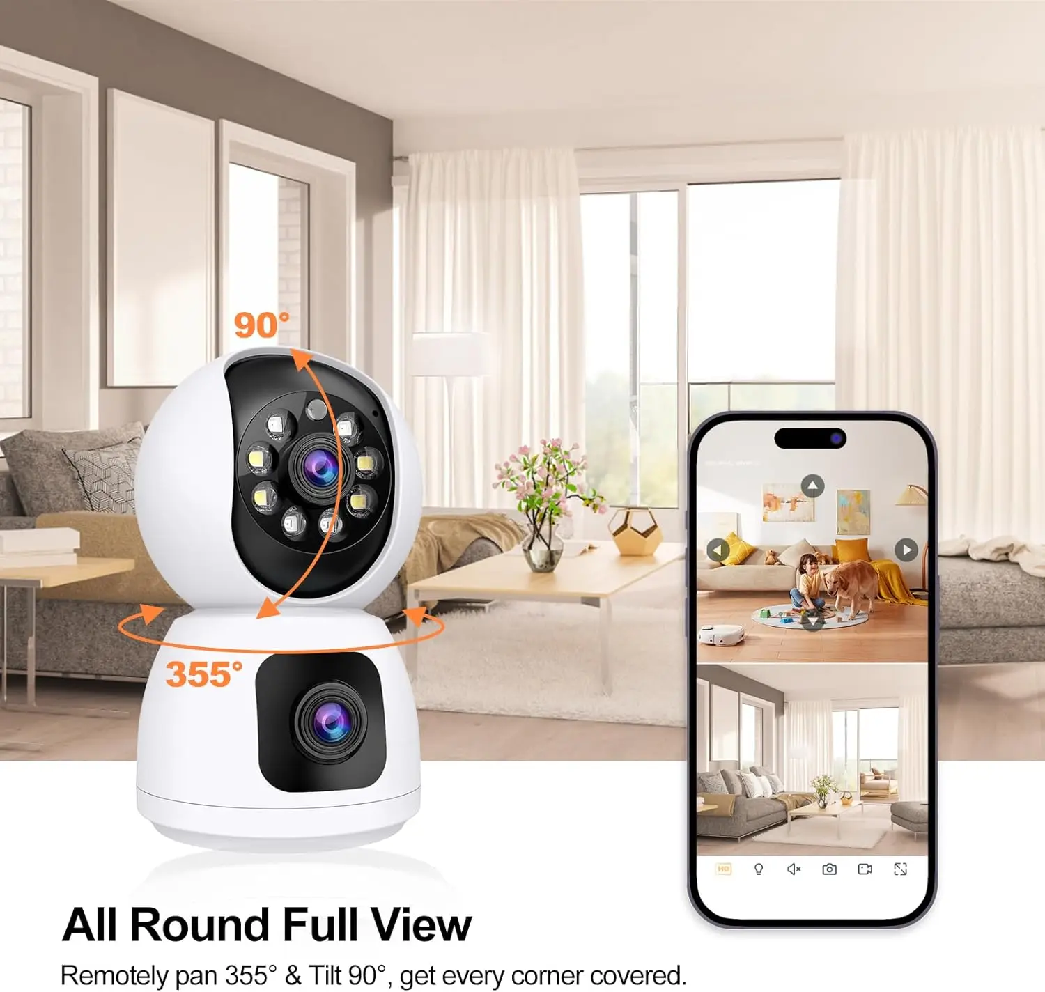 Tuya  4K 8MP HD WiFi Camera In - Baby Monitor Split Screen review and price