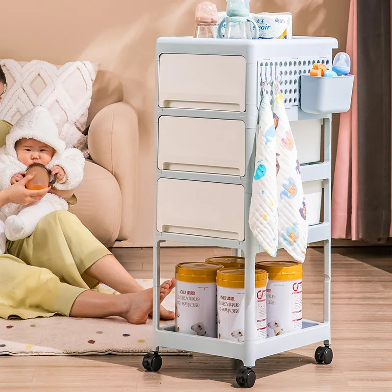 Cream Mobile Storage Cart,Mult - Baby Nursery Cart review and price