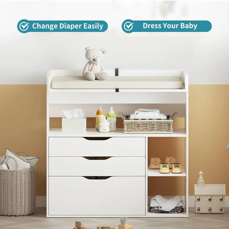 Contemporary minimalist MDF wh - Baby Nursery Table review and price