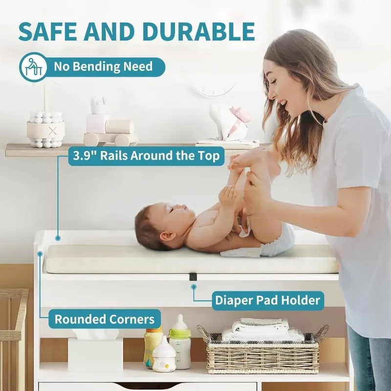 Contemporary minimalist MDF wh - Baby Nursery Table review and price
