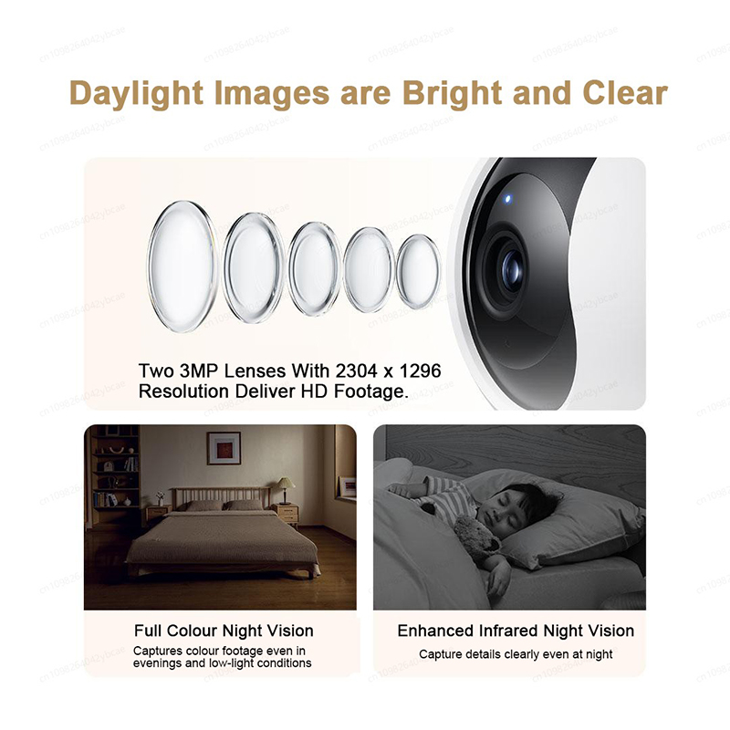 XIAOMI Smart Camera C300 Dual  - Baby Monitor Split Screen review and price