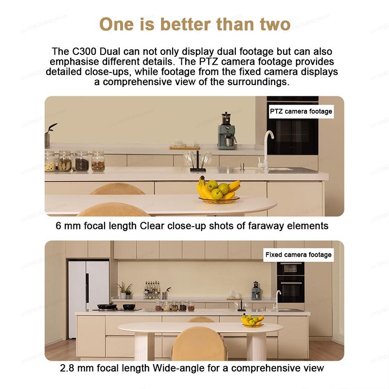 XIAOMI Smart Camera C300 Dual  - Baby Monitor Split Screen review and price