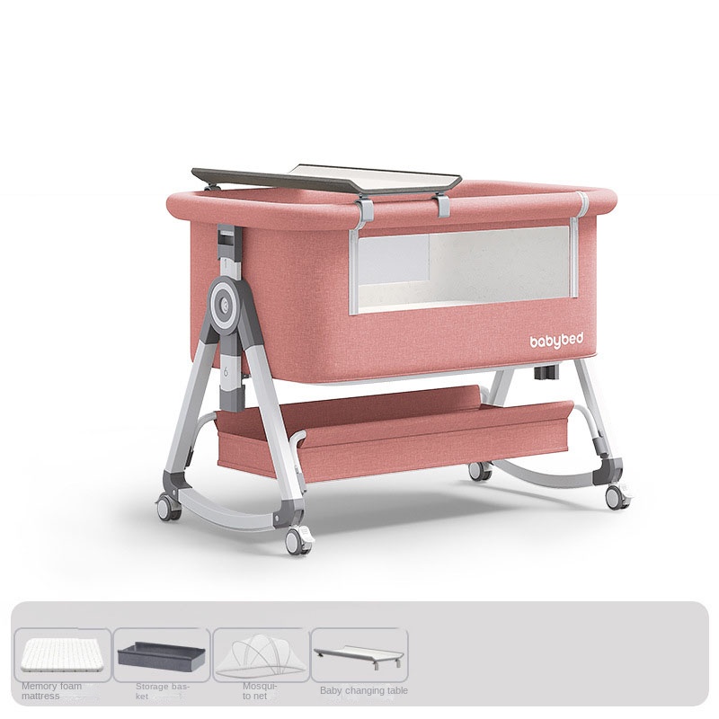 Baby Crib , Portable and Adjus - Baby Nursery Trolley review and price