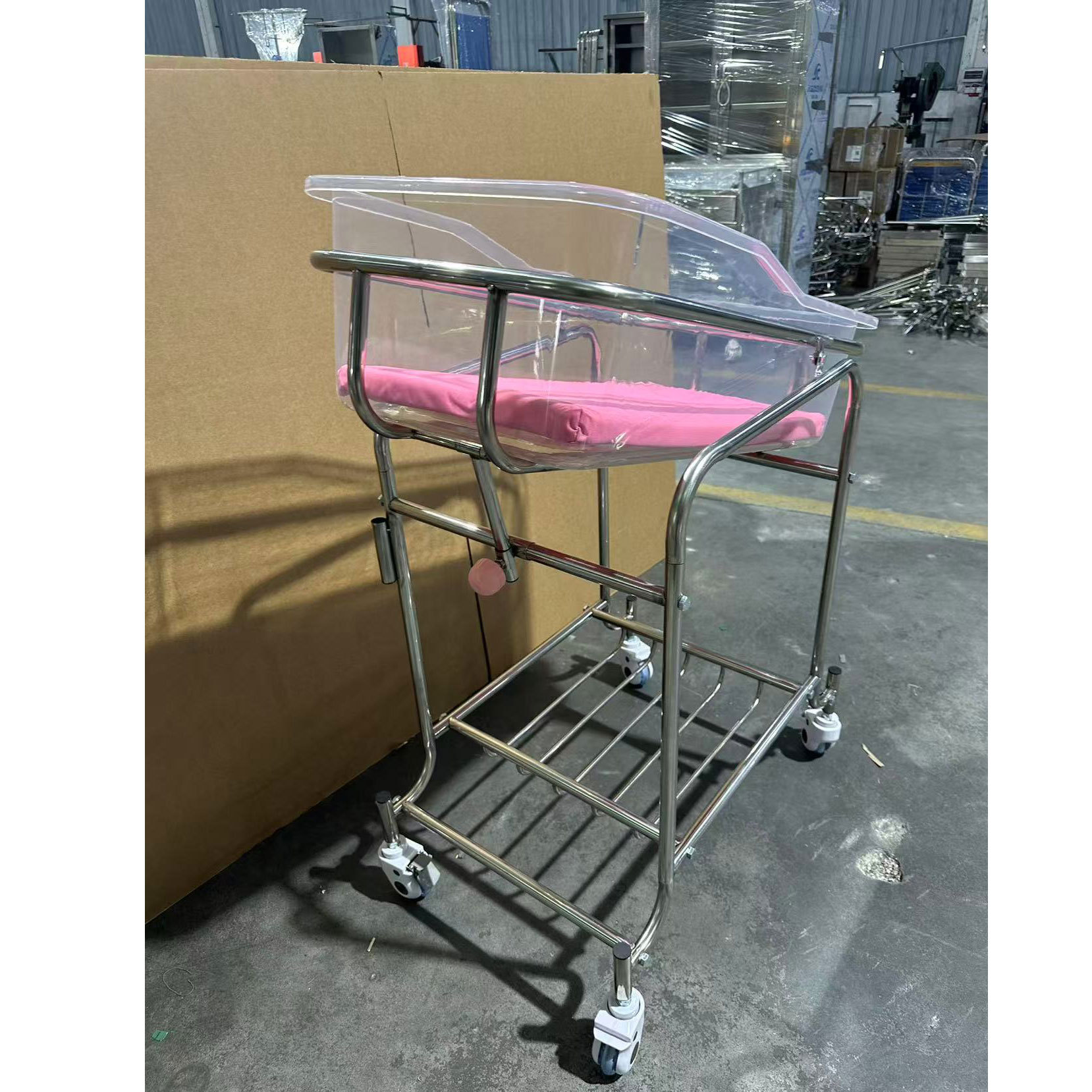 Stainless Steel Baby Bassinet  - Baby Nursery Trolley review and price