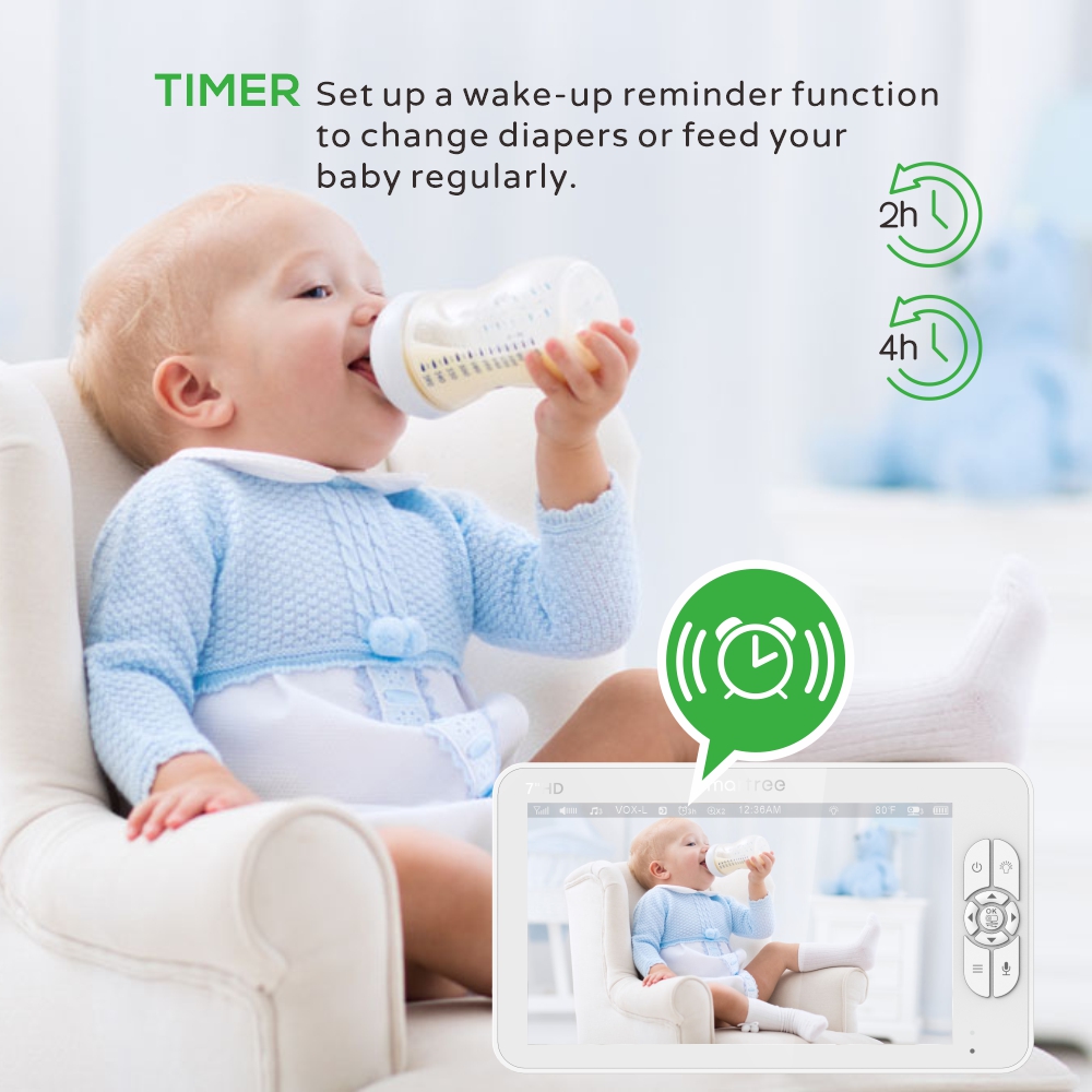7.0 Inch HD Video Baby Monitor - Baby Monitor Split Screen review and price