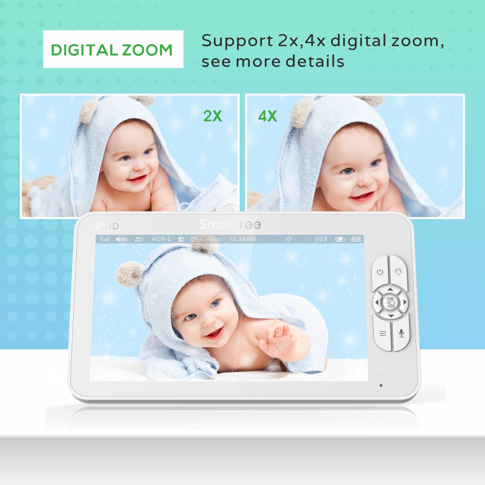 7.0 Inch HD Video Baby Monitor - Baby Monitor Split Screen review and price