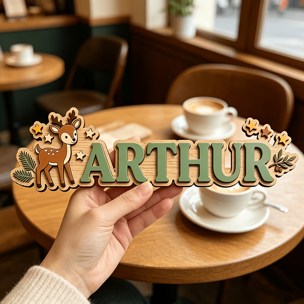 Custom Deer & Star Wooden Name - Baby Nursery Name review and price
