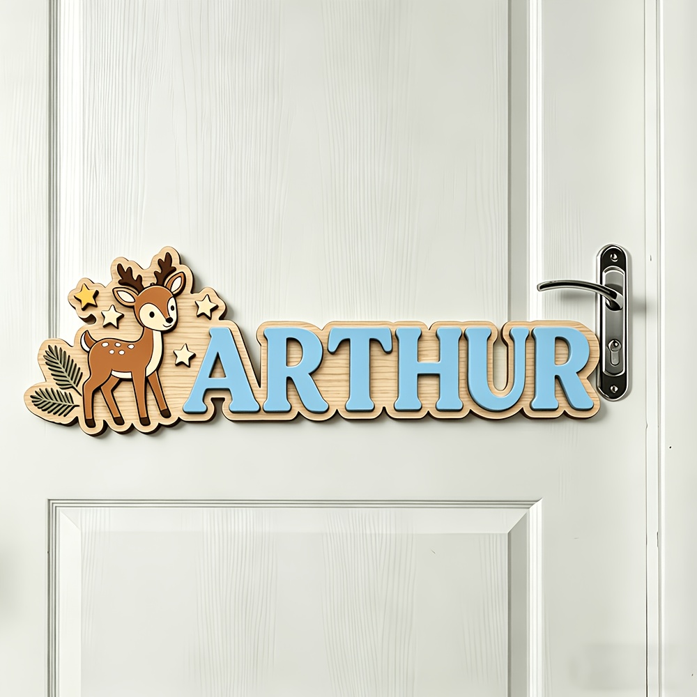 Custom Deer & Star Wooden Name - Baby Nursery Name review and price