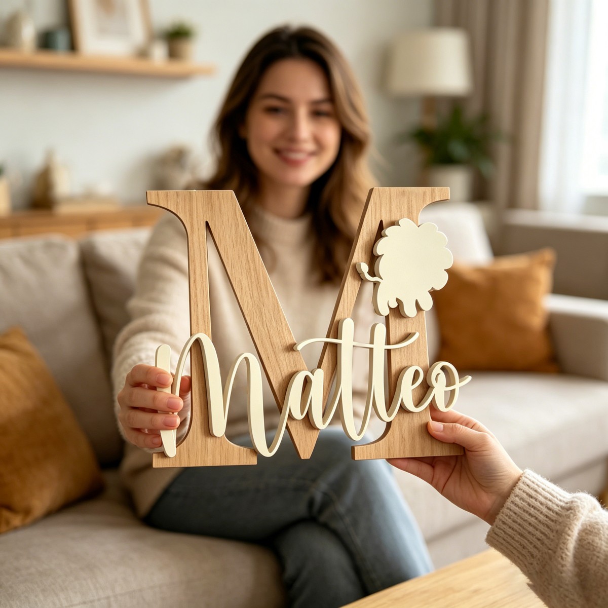 1Pc Custom Lion Name & Initial - Baby Nursery Name review and price