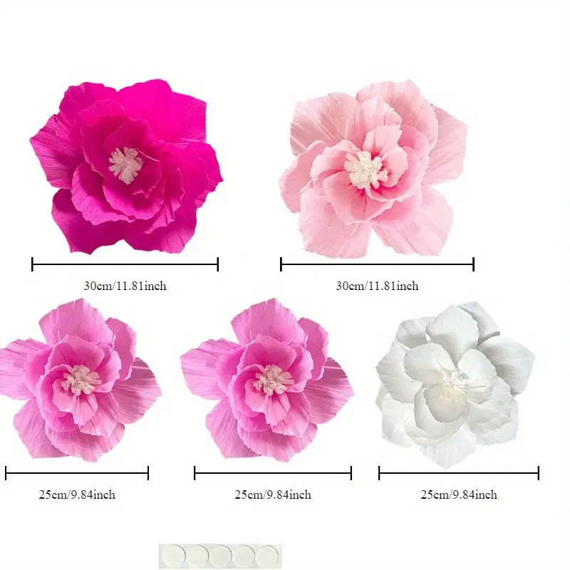 5Pcs Pink Paper Flower, Artifi - Baby Nursery Furniture Sets review and price