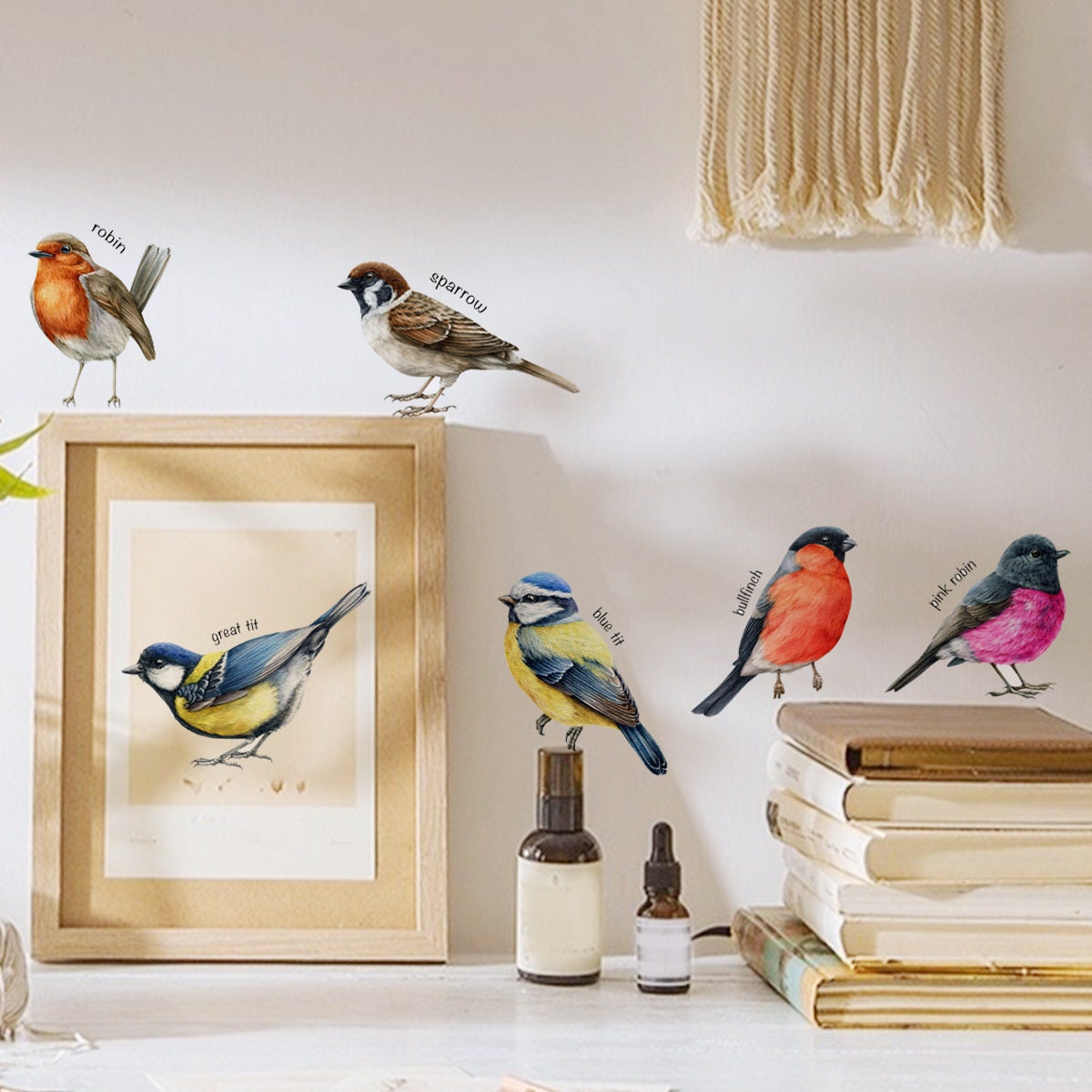 Six Bird Wall Sticker  Set Spa - Baby Nursery Furniture Sets review and price