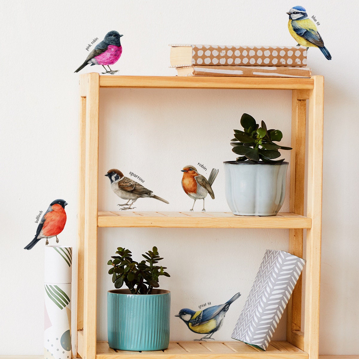 Six Bird Wall Sticker  Set Spa - Baby Nursery Furniture Sets review and price