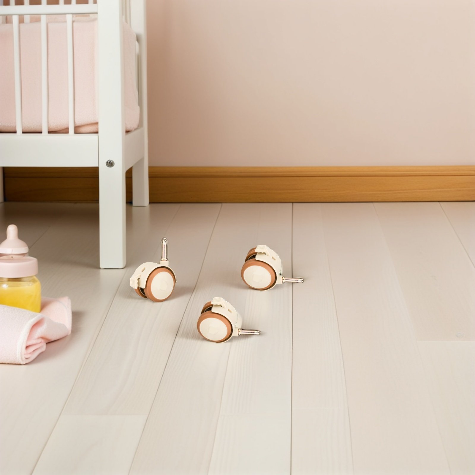 4Pcs Baby Crib Caster Wheels S - Baby Nursery Cart review and price