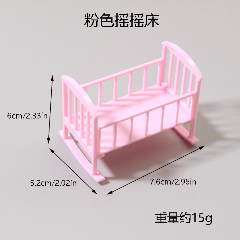 1:12 Dollhouse Mini Baby Crib  - Baby Nursery Furniture Sets review and price